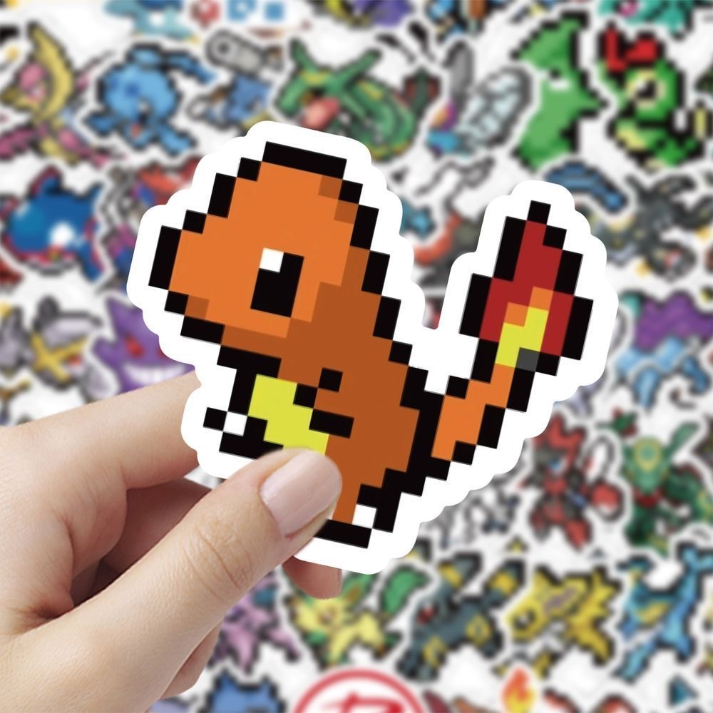 Tablet Cute Accessories - 60 Adesivi Pokémon Pixel, Simpatici Adesivi