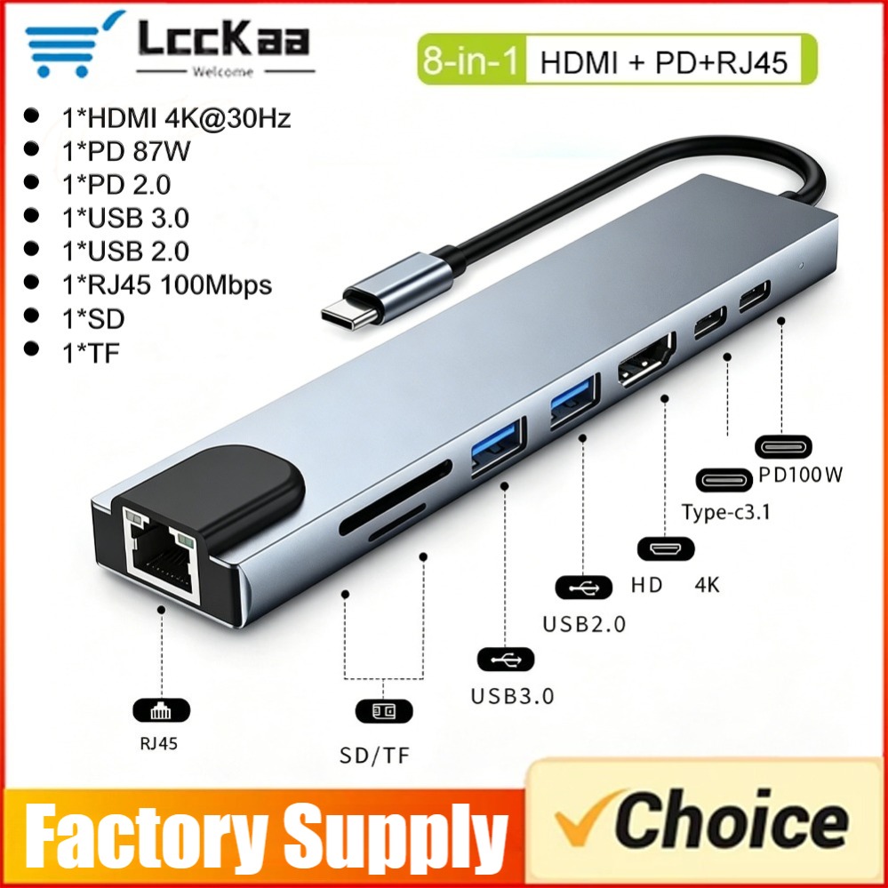 Usb Hub Type C - Hub Docking Station 8 in 1