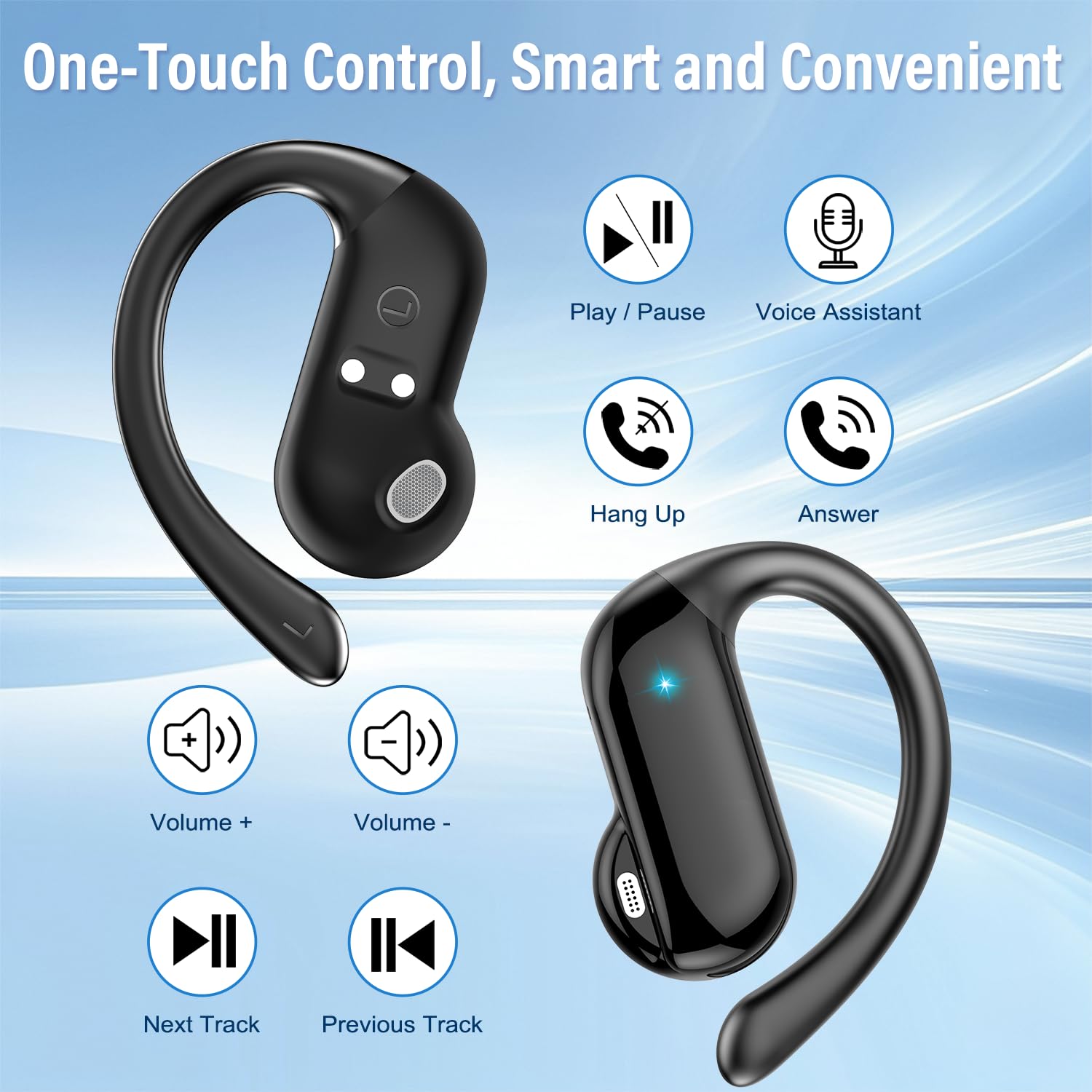 Wired Earphone Lightning - Auricolari Open-Ear 2026 Bluetooth 5.4 Wireless,
